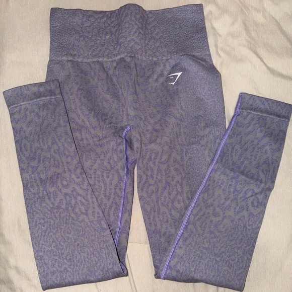 Gymshark Lavender Animal Print Leggings - Picture 1 of 3